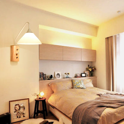 Japanese Solid Wood Iron 1 - Light Wall Sconce Lamp