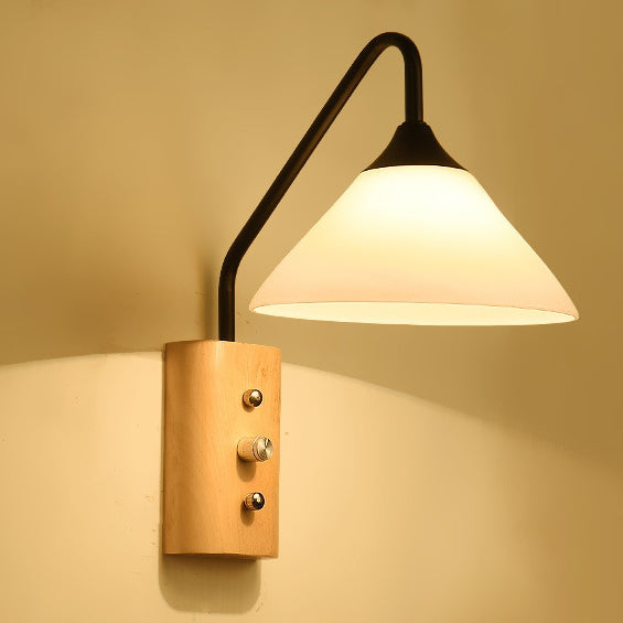 Japanese Solid Wood Iron 1 - Light Wall Sconce Lamp