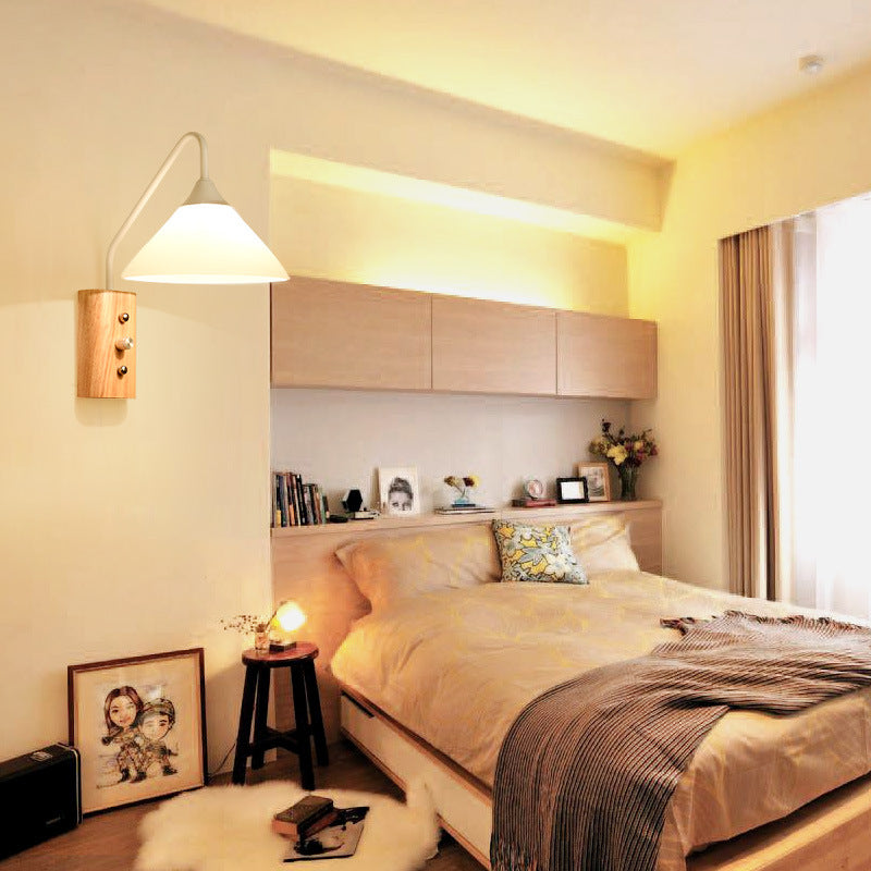 Japanese Solid Wood Iron 1 - Light Wall Sconce Lamp