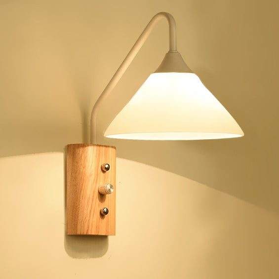 Japanese Solid Wood Iron 1 - Light Wall Sconce Lamp