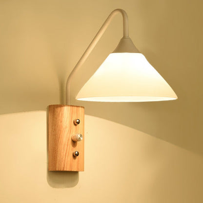 Japanese Solid Wood Iron 1 - Light Wall Sconce Lamp