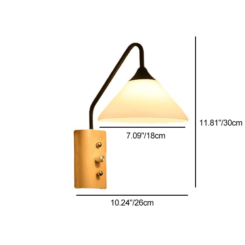 Japanese Solid Wood Iron 1 - Light Wall Sconce Lamp