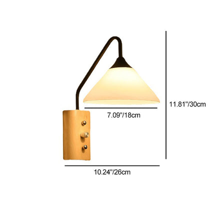 Japanese Solid Wood Iron 1 - Light Wall Sconce Lamp