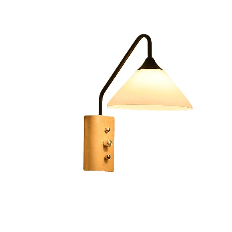 Japanese Solid Wood Iron 1 - Light Wall Sconce Lamp