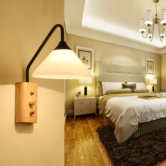 Japanese Solid Wood Iron 1 - Light Wall Sconce Lamp