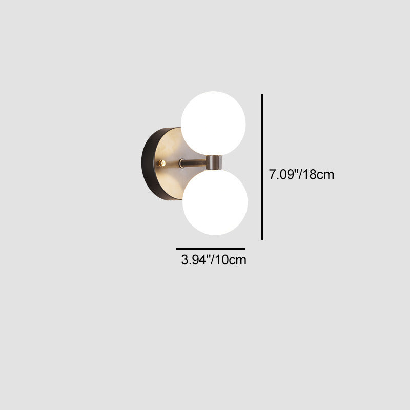 Minimalist Orbs Acrylic Copper 2/4 - Light Wall Sconce Lamp