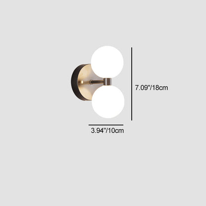 Minimalist Orbs Acrylic Copper 2/4 - Light Wall Sconce Lamp