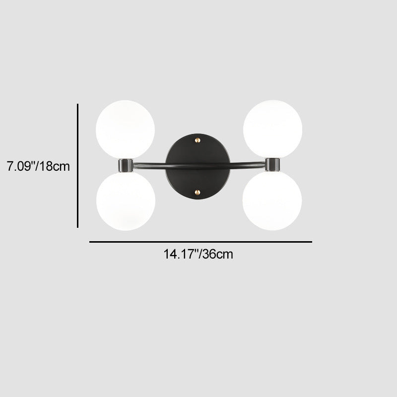 Minimalist Orbs Acrylic Copper 2/4 - Light Wall Sconce Lamp