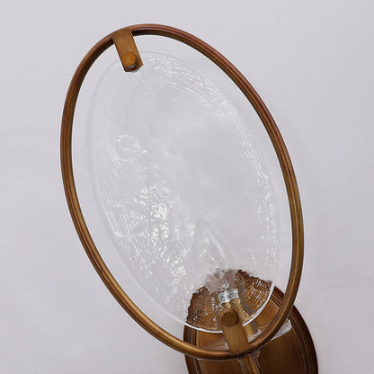 Racket Shape Copper Glass 1 - Light Wall Sconce Lamp