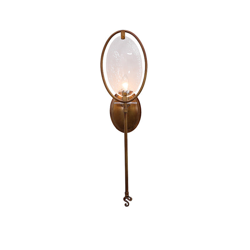 Racket Shape Copper Glass 1 - Light Wall Sconce Lamp