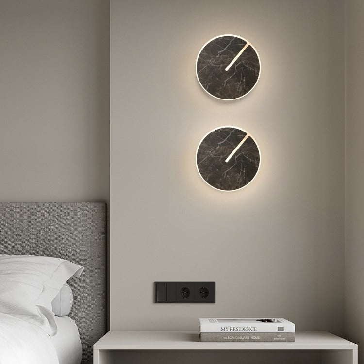 Scandinavian Acrylic Iron Rock Board LED Wall Sconce Lamp