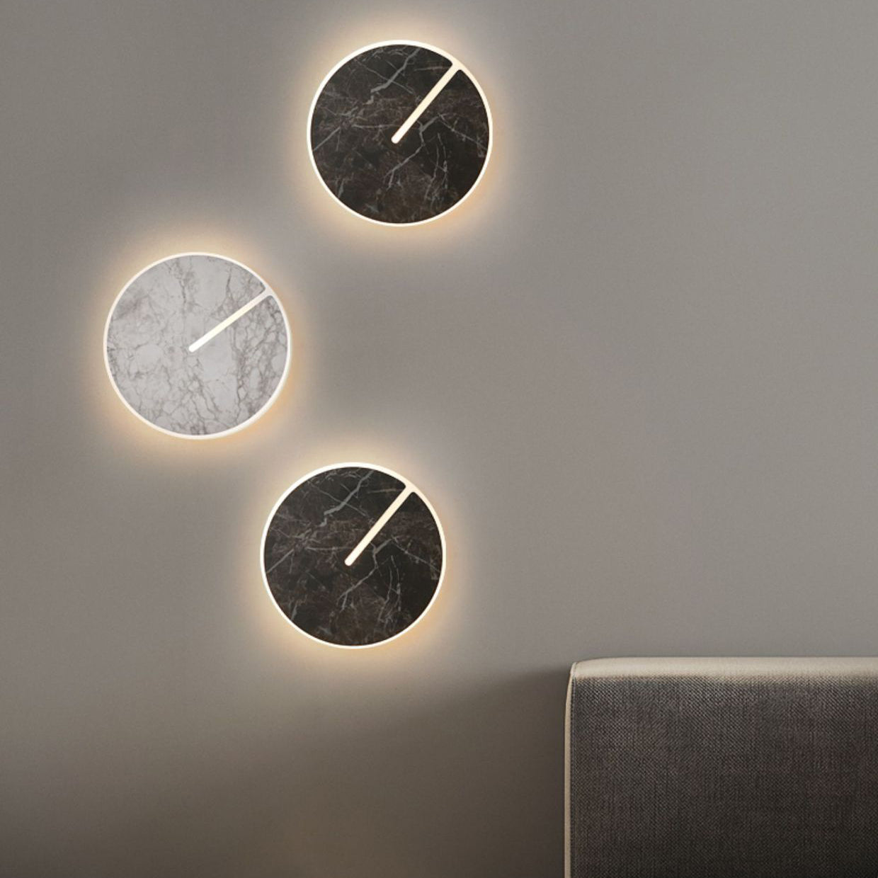 Scandinavian Acrylic Iron Rock Board LED Wall Sconce Lamp
