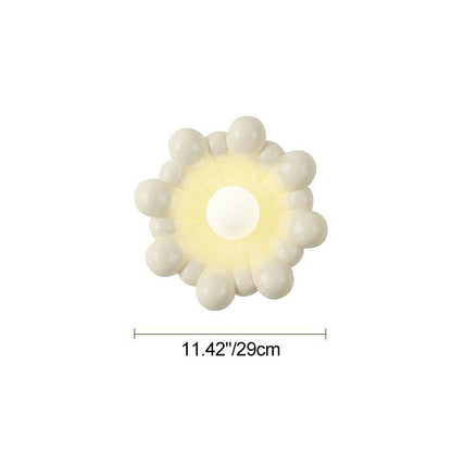 Cream Resin Glass Lampshade 1 - Light Wall Sconce Lamp