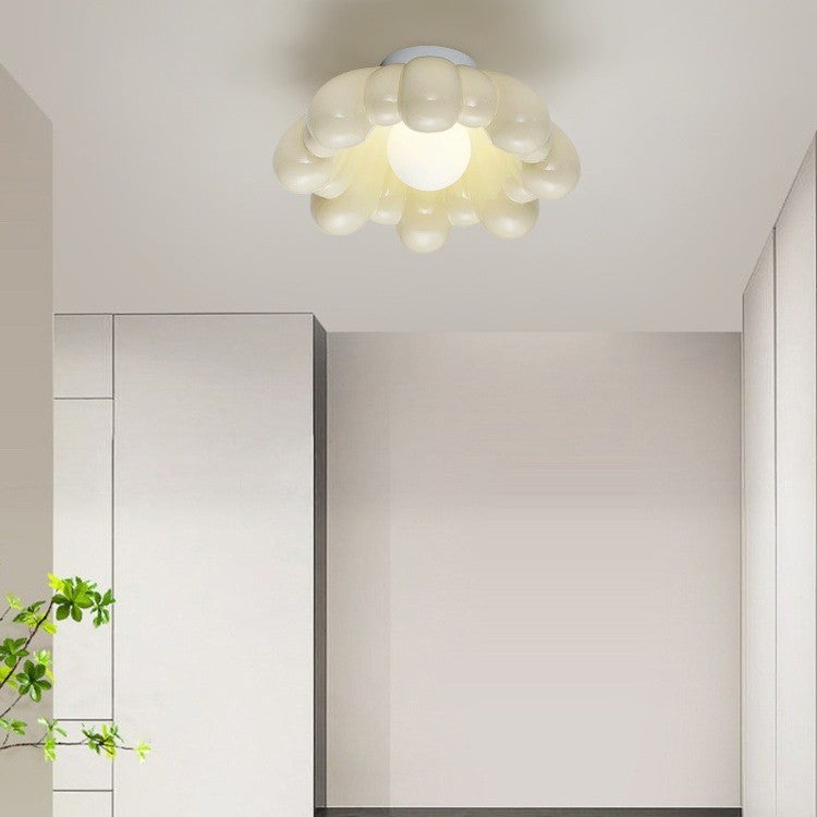 Cream Resin Glass Lampshade 1 - Light Wall Sconce Lamp