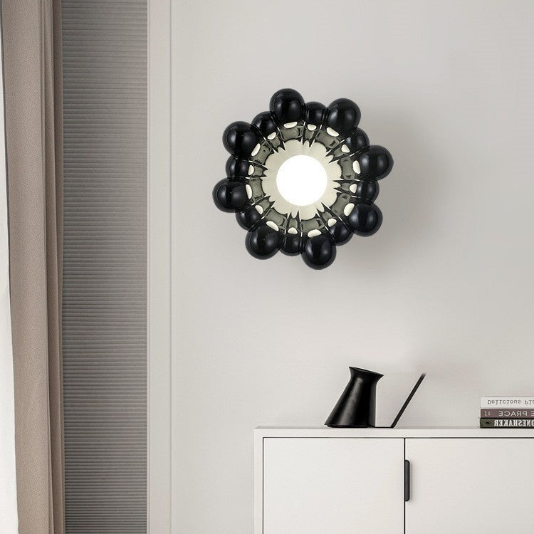 Cream Resin Glass Lampshade 1 - Light Wall Sconce Lamp