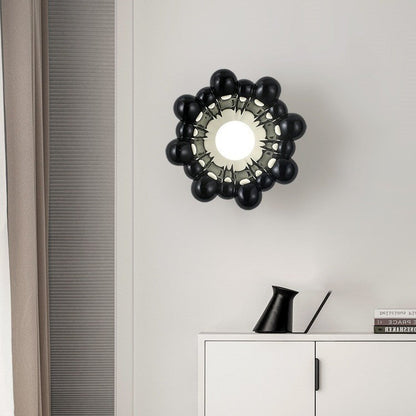 Cream Resin Glass Lampshade 1 - Light Wall Sconce Lamp