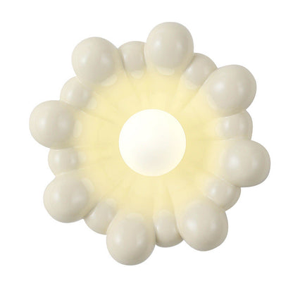 Cream Resin Glass Lampshade 1 - Light Wall Sconce Lamp