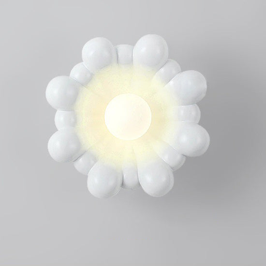 Cream Resin Glass Lampshade 1 - Light Wall Sconce Lamp