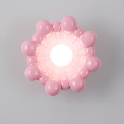 Cream Resin Glass Lampshade 1 - Light Wall Sconce Lamp