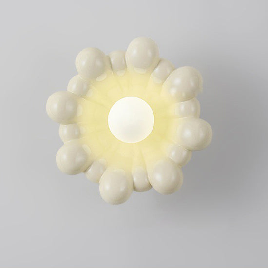 Cream Resin Glass Lampshade 1 - Light Wall Sconce Lamp