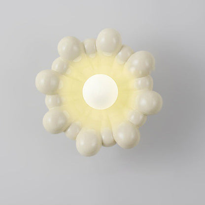 Cream Resin Glass Lampshade 1 - Light Wall Sconce Lamp