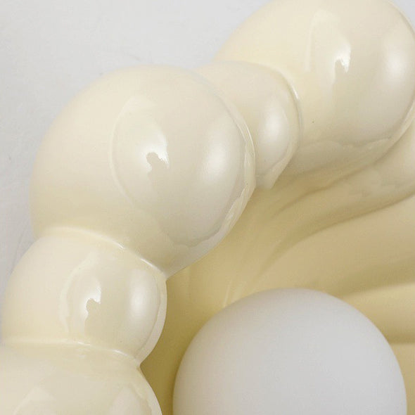 Cream Resin Glass Lampshade 1 - Light Wall Sconce Lamp