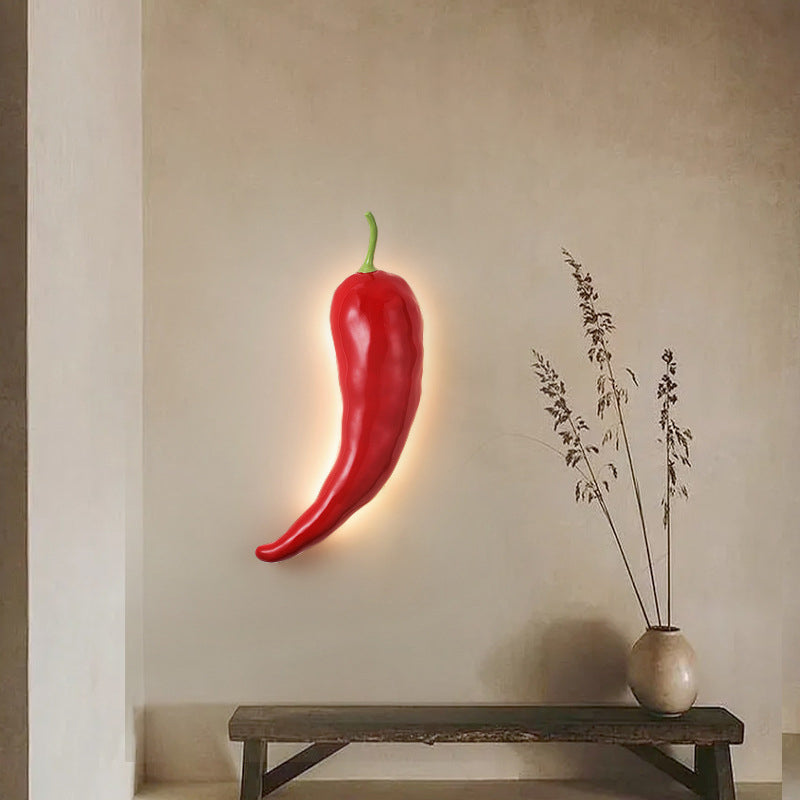 Creative Chili Resin Glass LED Wall Sconce Lamp