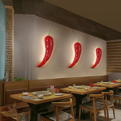 Creative Chili Resin Glass LED Wall Sconce Lamp