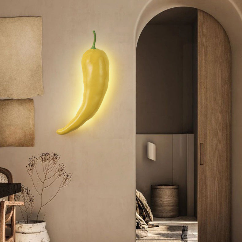 Creative Chili Resin Glass LED Wall Sconce Lamp