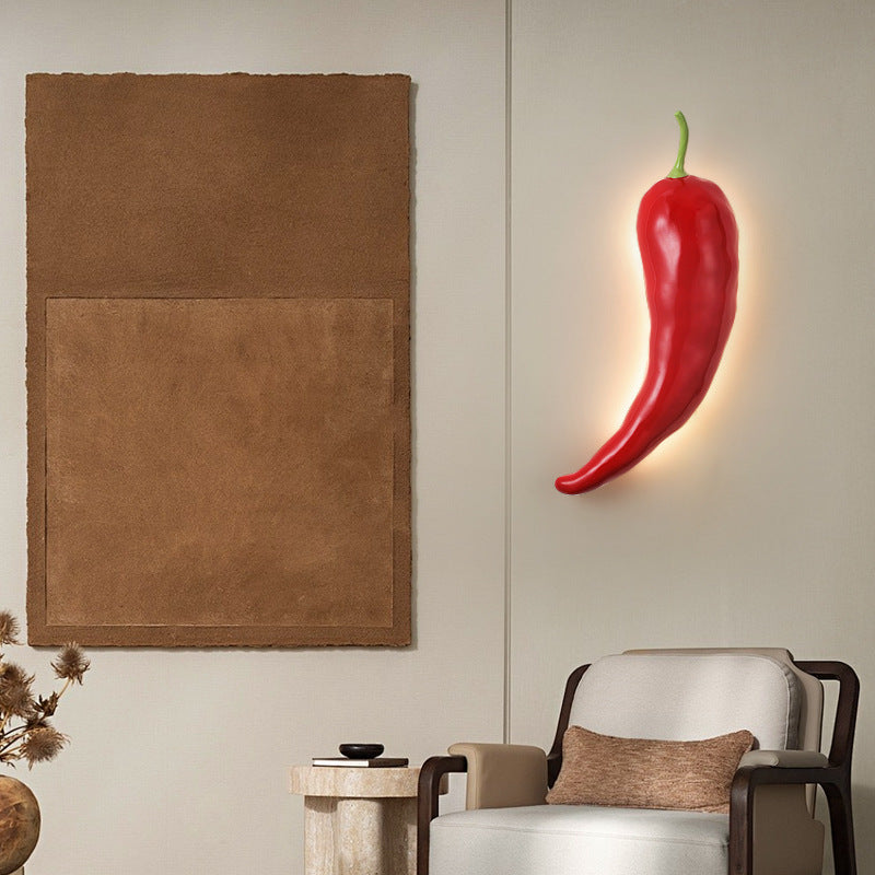 Creative Chili Resin Glass LED Wall Sconce Lamp