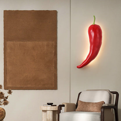 Creative Chili Resin Glass LED Wall Sconce Lamp