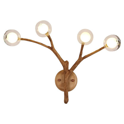 Japanese Polymer Glass Lampshade 4 - Light Wall Sconce Lamp