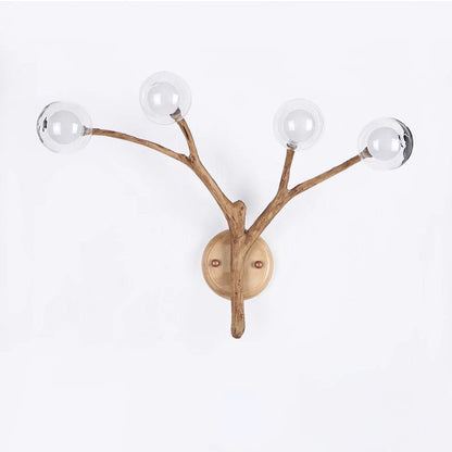 Japanese Polymer Glass Lampshade 4 - Light Wall Sconce Lamp