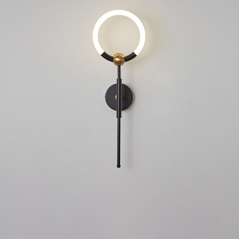 Nordic Round Circle Iron Acrylic LED Wall Sconce Lamp