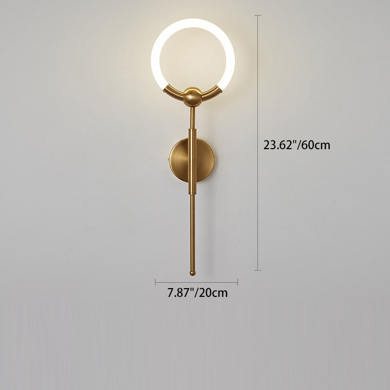 Nordic Round Circle Iron Acrylic LED Wall Sconce Lamp