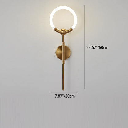 Nordic Round Circle Iron Acrylic LED Wall Sconce Lamp