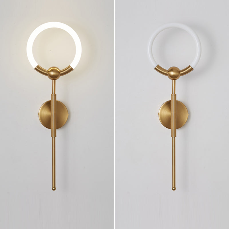 Nordic Round Circle Iron Acrylic LED Wall Sconce Lamp