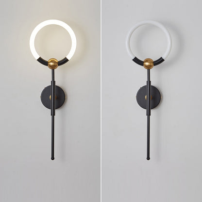 Nordic Round Circle Iron Acrylic LED Wall Sconce Lamp