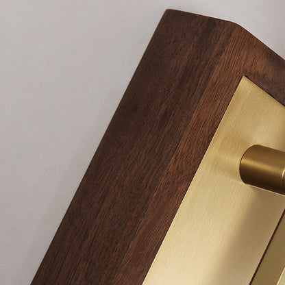 Chinese Copper Walnut Lampshade 1 - Light Wall Sconce Lamp