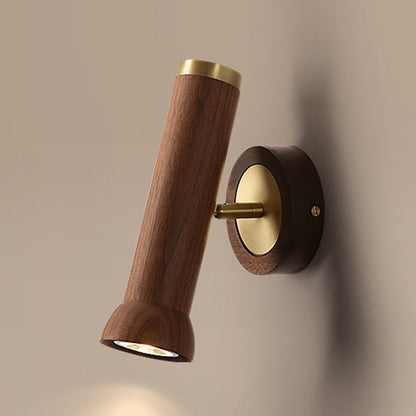 Japanese Copper Walnut Lampshade 1 - Light Wall Sconce Lamp