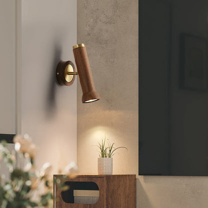 Japanese Copper Walnut Lampshade 1 - Light Wall Sconce Lamp