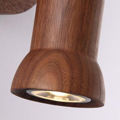 Japanese Copper Walnut Lampshade 1 - Light Wall Sconce Lamp
