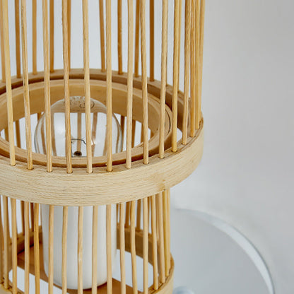 Japanese Bamboo Lampshade 1 - Light Wall Sconce Lamp