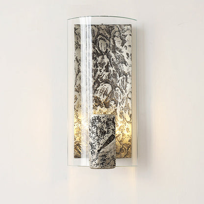 Deco Semicircle Glass Aluminum 1 - Light Wall Sconce Lamp