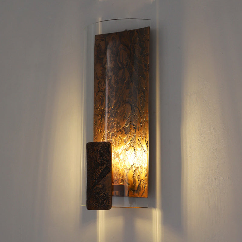 Deco Semicircle Glass Aluminum 1 - Light Wall Sconce Lamp