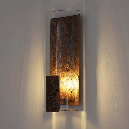 Deco Semicircle Glass Aluminum 1 - Light Wall Sconce Lamp