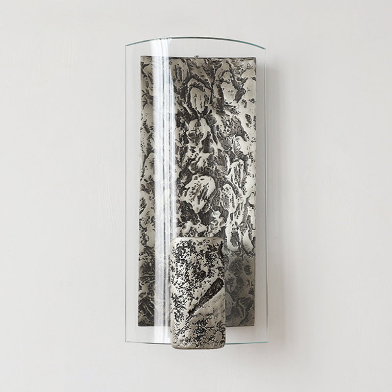 Deco Semicircle Glass Aluminum 1 - Light Wall Sconce Lamp