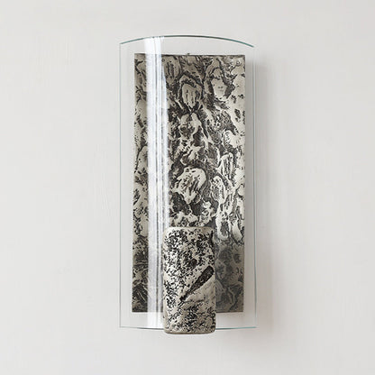 Deco Semicircle Glass Aluminum 1 - Light Wall Sconce Lamp