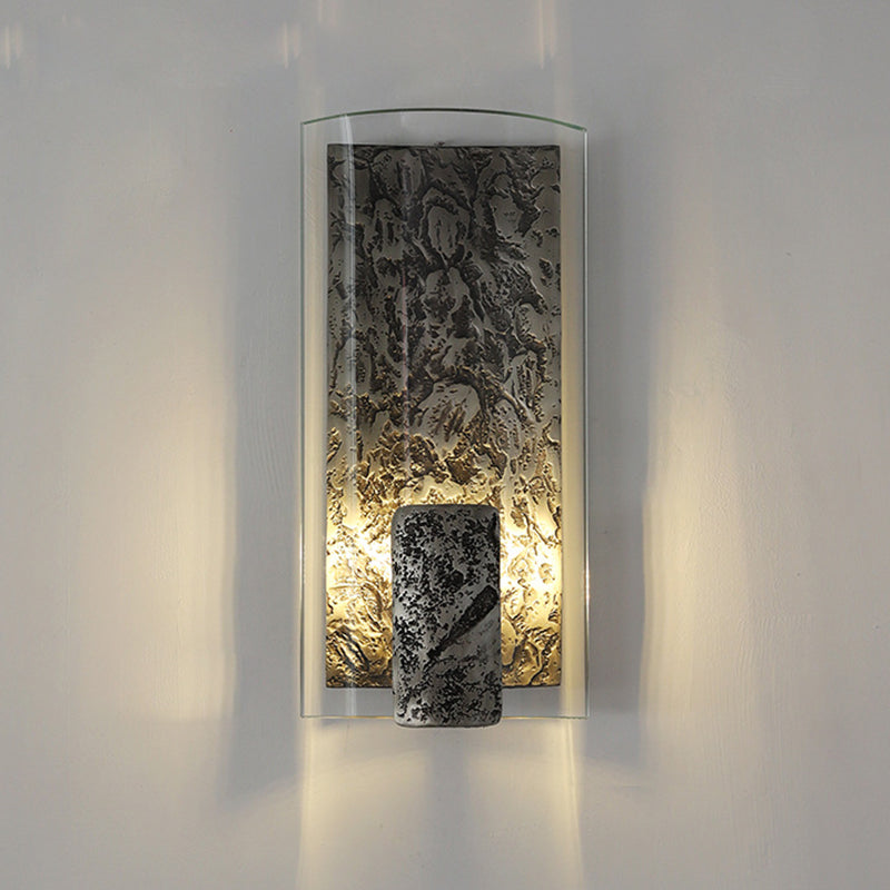 Deco Semicircle Glass Aluminum 1 - Light Wall Sconce Lamp