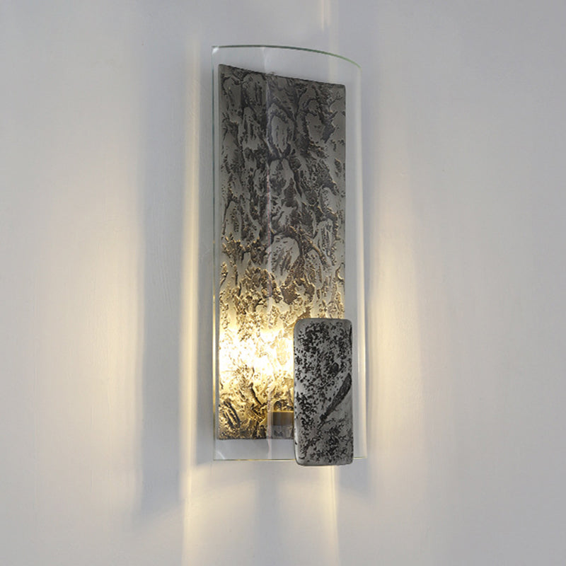 Deco Semicircle Glass Aluminum 1 - Light Wall Sconce Lamp
